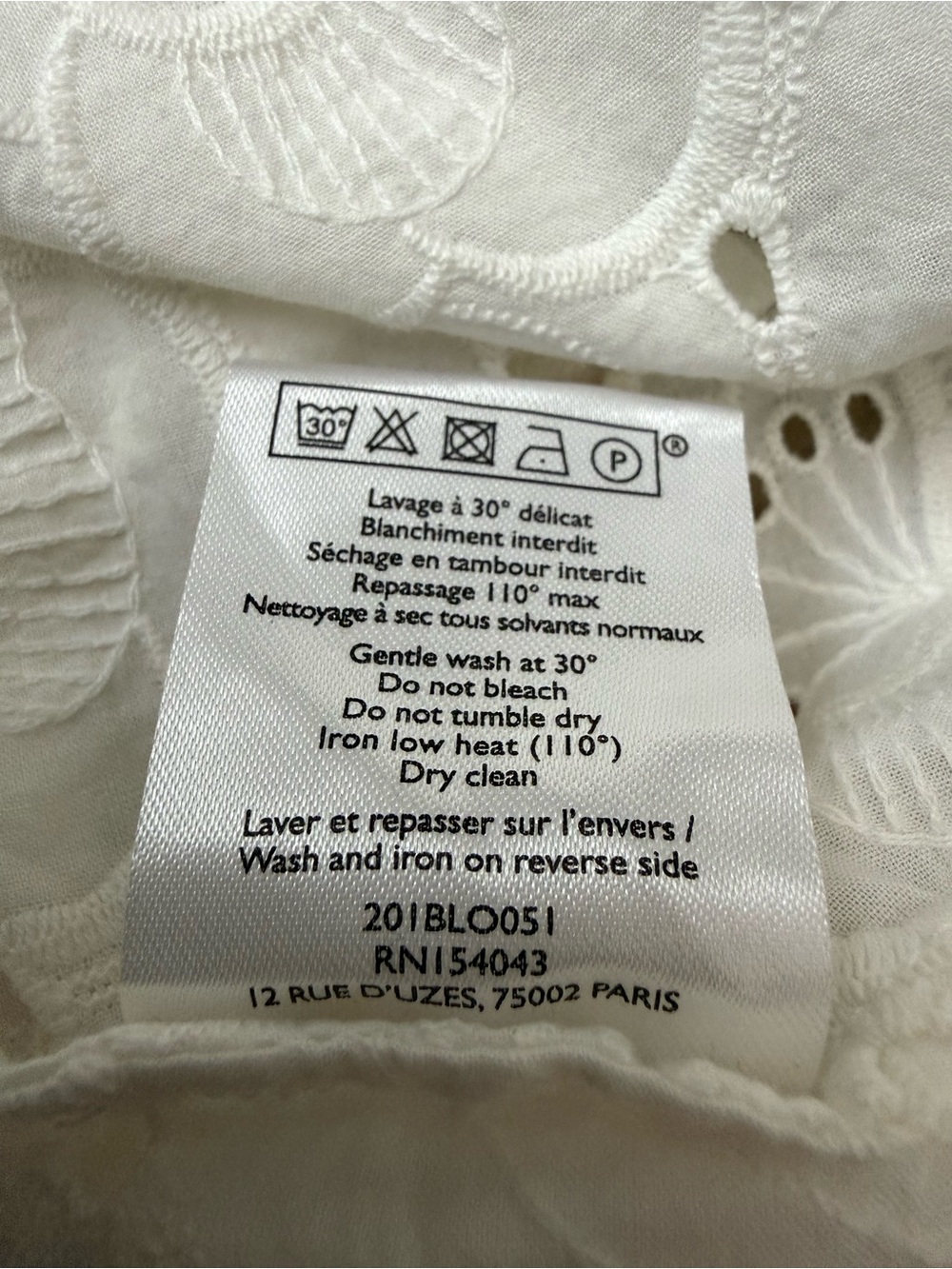 SEZANE Yaelle Blouse Size 42 Size 10 NWT - Picture 13 of 14
